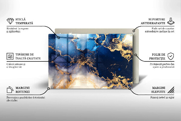 Skärbräda glas modern Marmor abstraktion