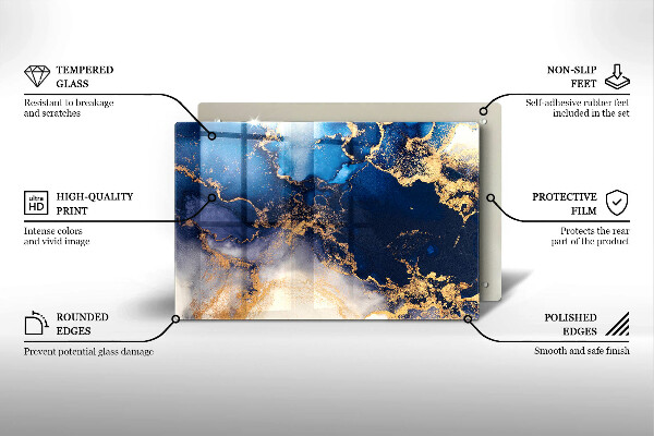 Skärbräda glas modern Marmor abstraktion