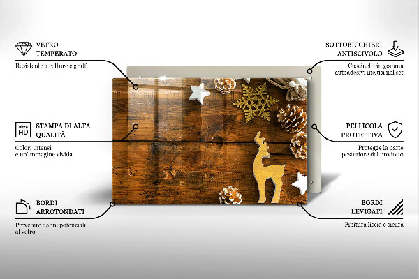 Skärbräda glas modern Juldekorationer