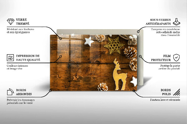 Skärbräda glas modern Juldekorationer