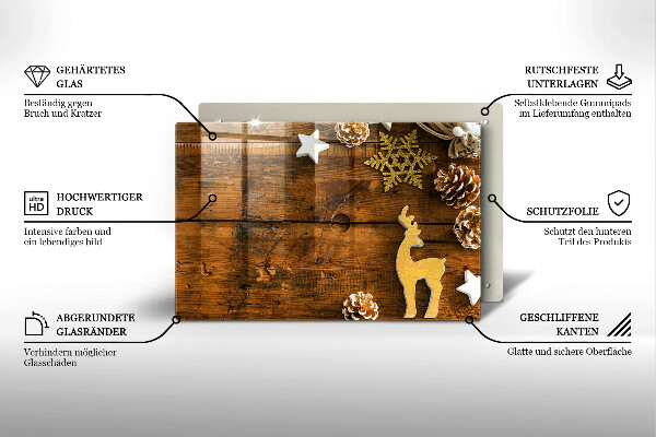 Skärbräda glas modern Juldekorationer