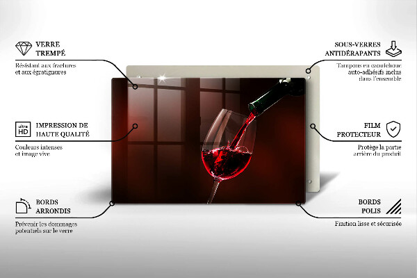 Skärbräda glas modern Ett glas vin