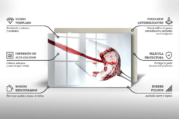 Skärbräda glas modern Rött vin