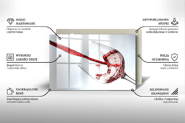 Skärbräda glas modern Rött vin