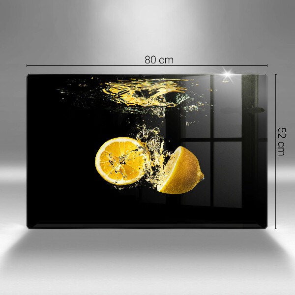 Skärbräda glas modern Saftig citronfrukt