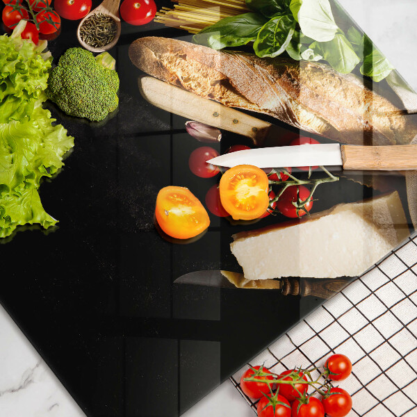 Skärbräda glas modern Italienska ingredienser och kryddor
