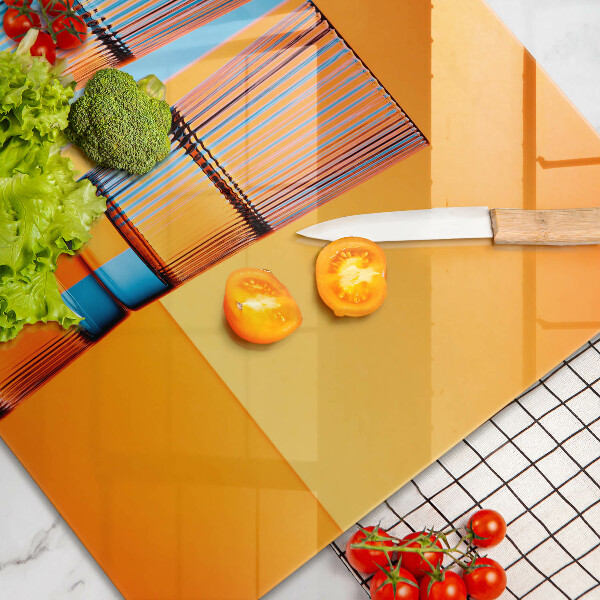 Skärbräda glas modern Två glas vatten