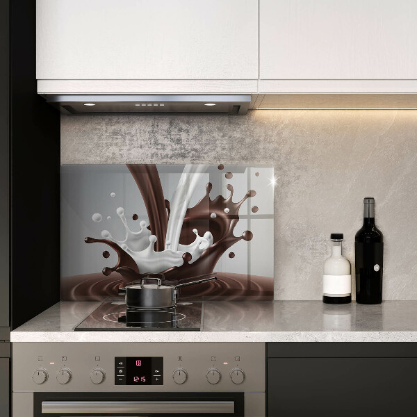 Skärbräda glas modern Mjölk och choklad