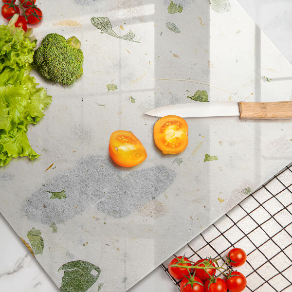 Skärbräda glas modern Fallande löv