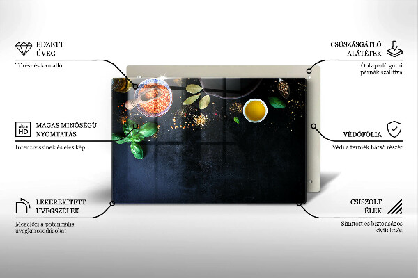 Skärbräda glas modern Skålar med kryddor
