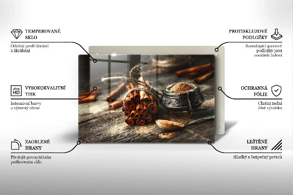 Skärbräda glas modern Vaniljstång