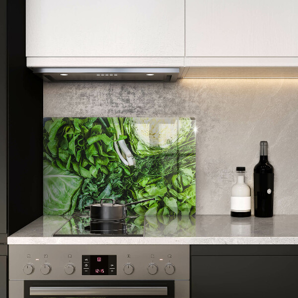 Skärbräda glas modern Gröna grönsaker