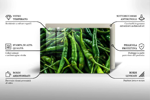 Skärbräda glas modern Ärtskidor