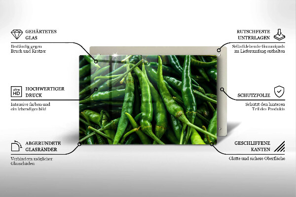 Skärbräda glas modern Ärtskidor