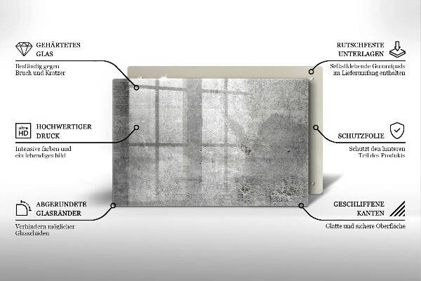 Skärbräda glas modern Betongstruktur