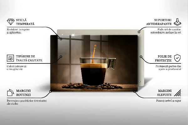 Skärbräda glas modern Glas och kaffebönor