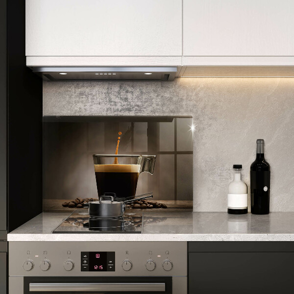 Skärbräda glas modern Glas och kaffebönor