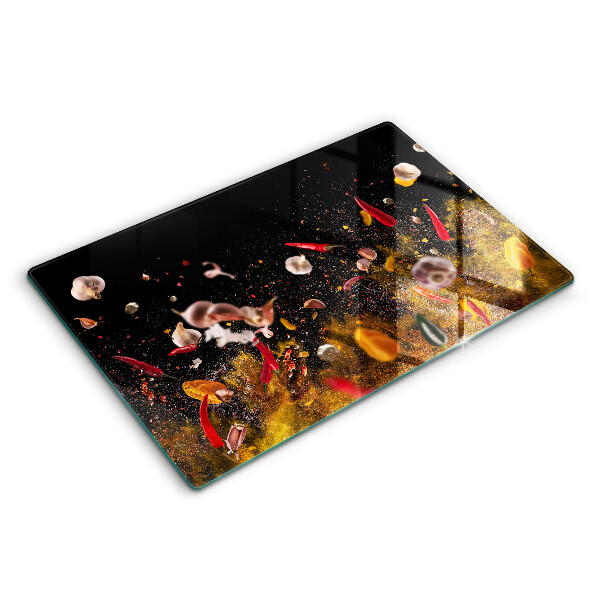 Skärbräda glas modern Heta kryddor