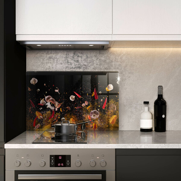 Skärbräda glas modern Heta kryddor