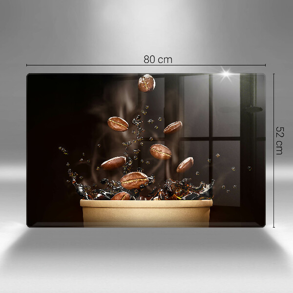 Skärbräda glas modern Heta kaffebönor