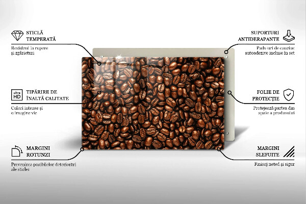 Skärbräda glas modern Kaffebönor