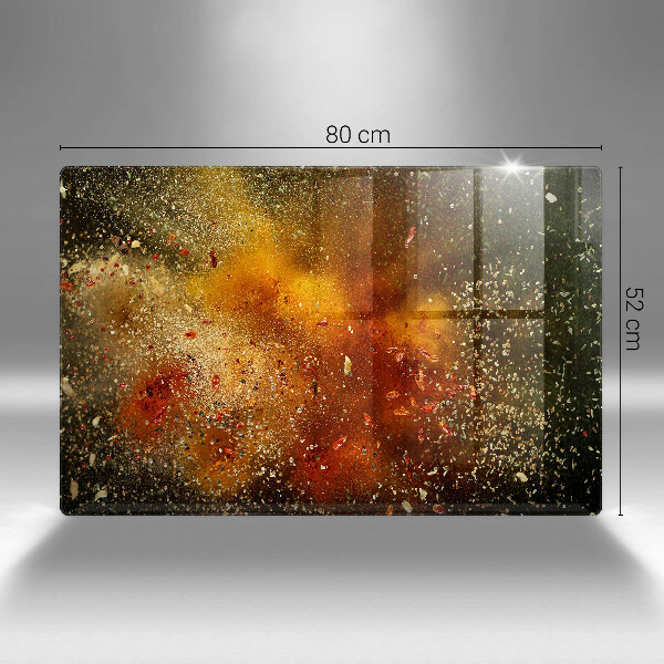 Skärbräda glas modern Färgglada kryddor