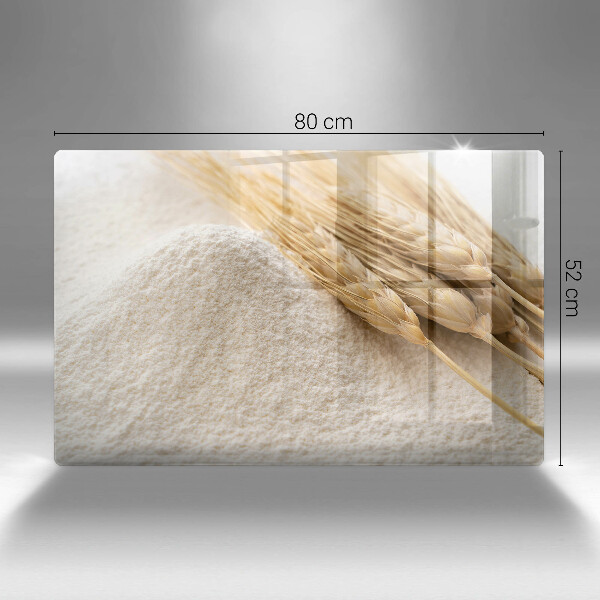 Skärbräda glas modern Mjöl och ax av säd