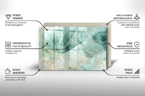 Skärbräda glas modern Stenstruktur