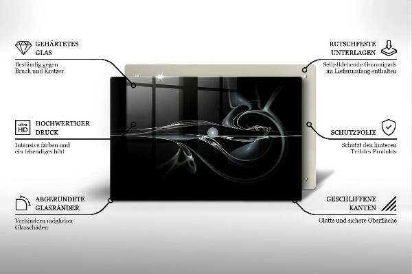 Skärbräda glas modern Modern abstraktion
