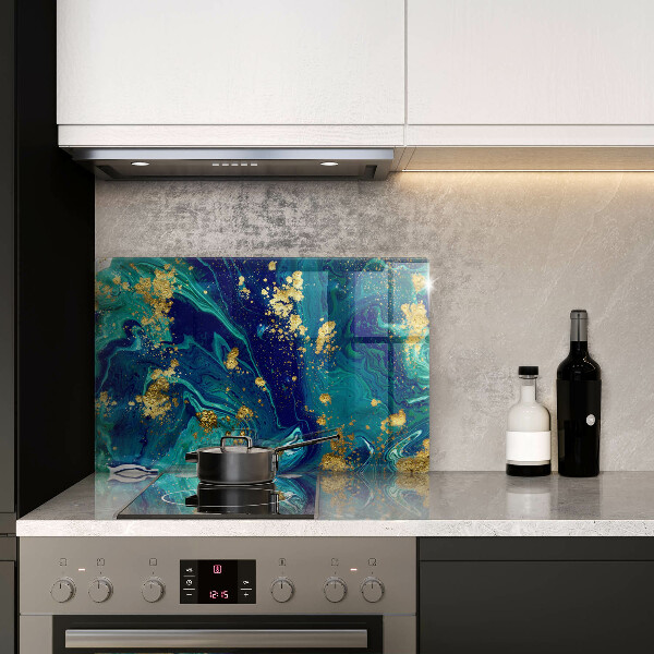 Skärbräda glas modern Abstraktion med guld