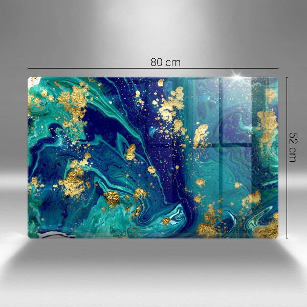 Skärbräda glas modern Abstraktion med guld