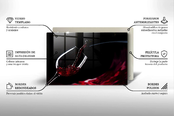 Skärbräda glas modern Ett glas rött vin