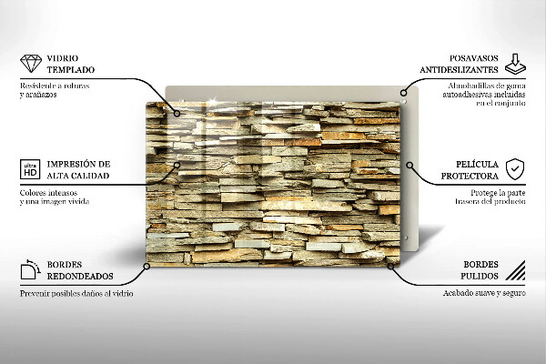 Skärbräda glas modern Dekorativa stenar