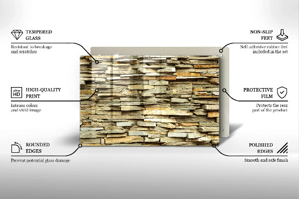Skärbräda glas modern Dekorativa stenar