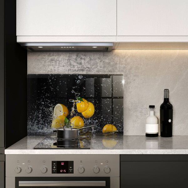 Skärbräda glas modern Saftig citronfrukt