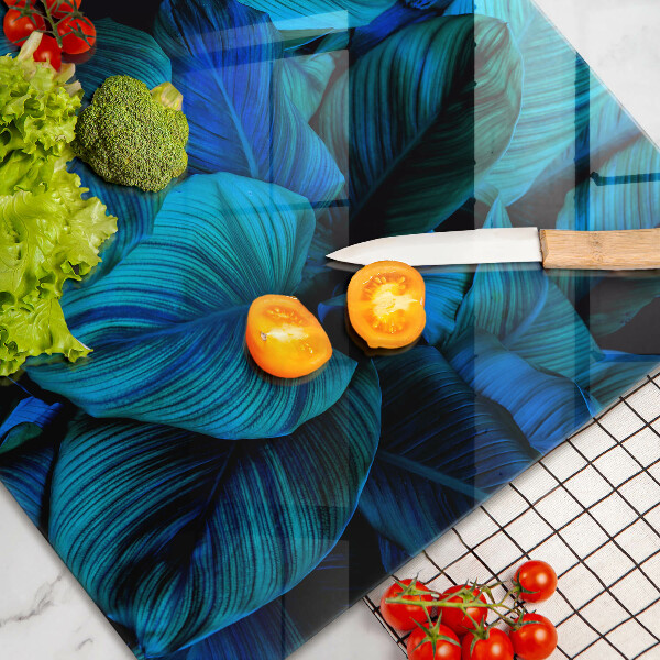 Skärbräda glas modern Lämnar djungelvegetation