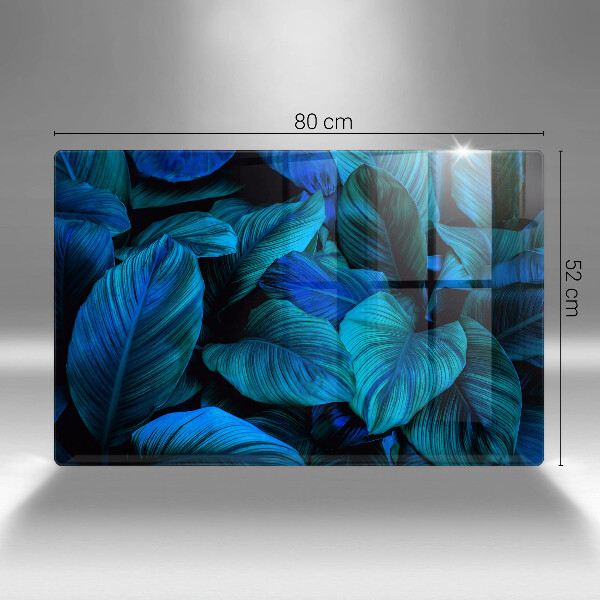 Skärbräda glas modern Lämnar djungelvegetation