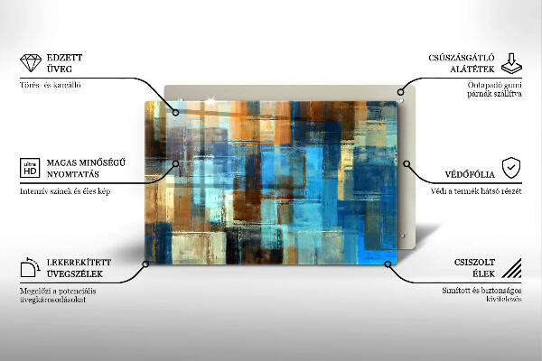 Skärbräda glas modern Målad bakgrund