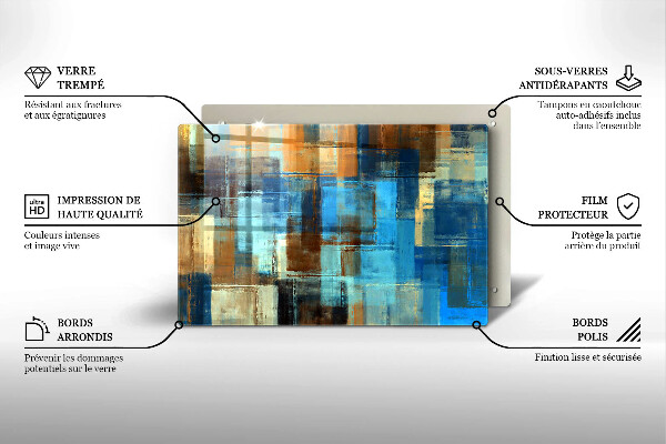 Skärbräda glas modern Målad bakgrund