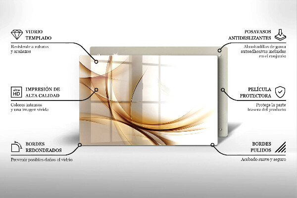 Skärbräda glas modern Abstraktionsformer