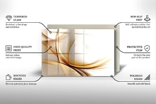 Skärbräda glas modern Abstraktionsformer