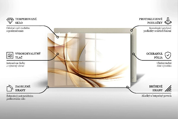 Skärbräda glas modern Abstraktionsformer