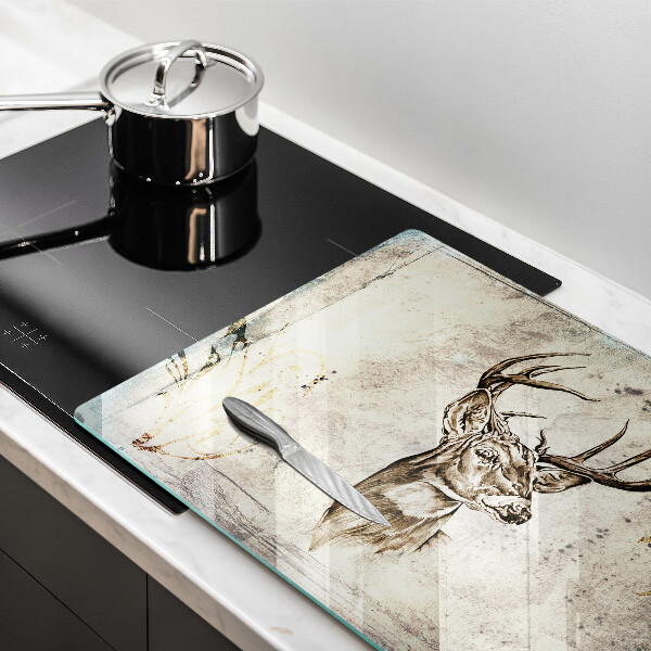 Skärbräda glas modern Rådjur djur illustration