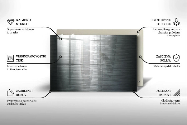 Skärbräda glas modern Metallstruktur