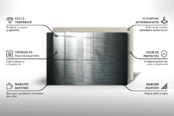 Skärbräda glas modern Metallstruktur