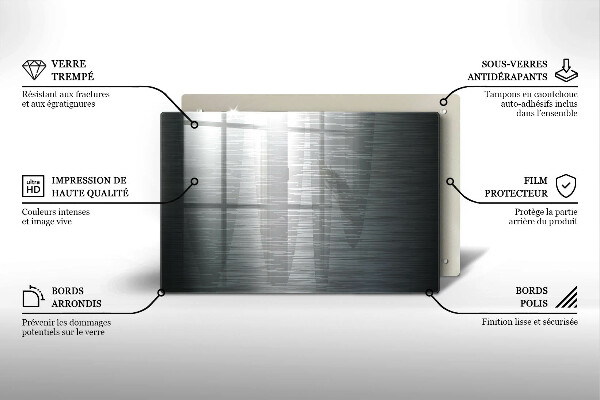 Skärbräda glas modern Metallstruktur