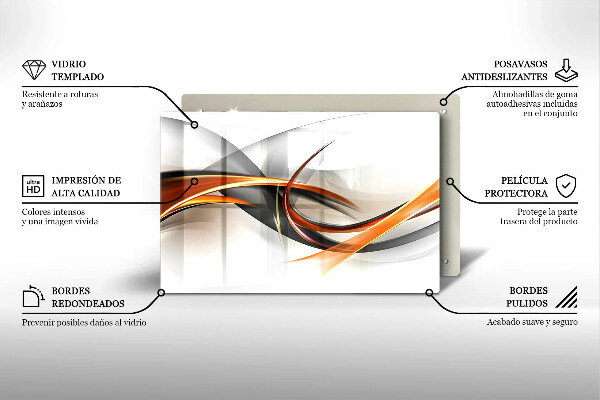Skärbräda glas modern Moderna former
