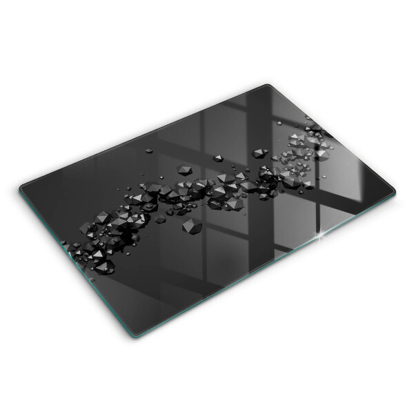 Skärbräda glas modern 3D-former abstrakt