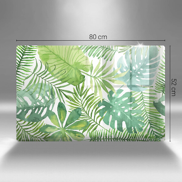 Skärbräda glas modern Akvarell boho blad