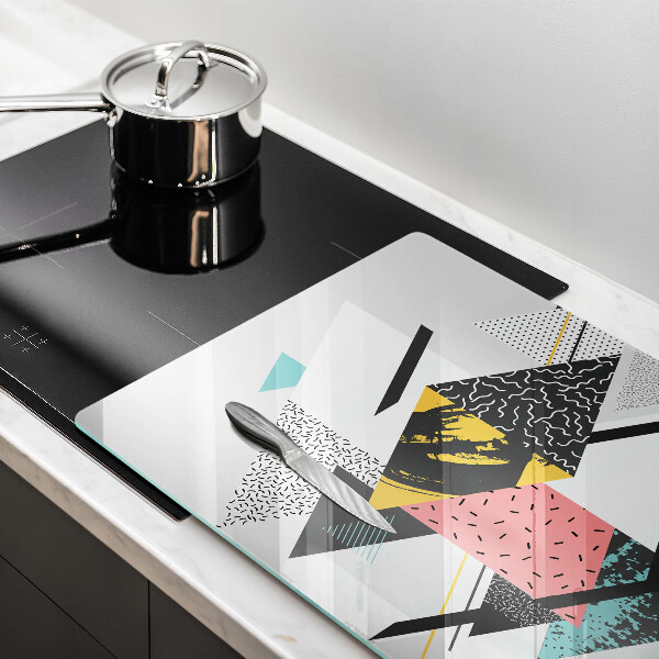 Skärbräda glas modern Abstraktionstrianglar